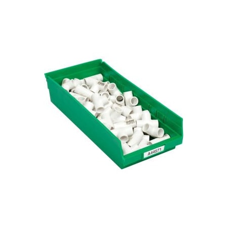 Quantum Storage Systems Shelf Storage Bin, Plastic, Green, 12 PK QSB108GN